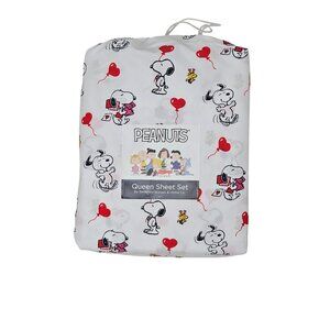 Peanuts Snoopy Valentines Day Queen Sheets Woodstock Red Hearts By Berkshire NEW